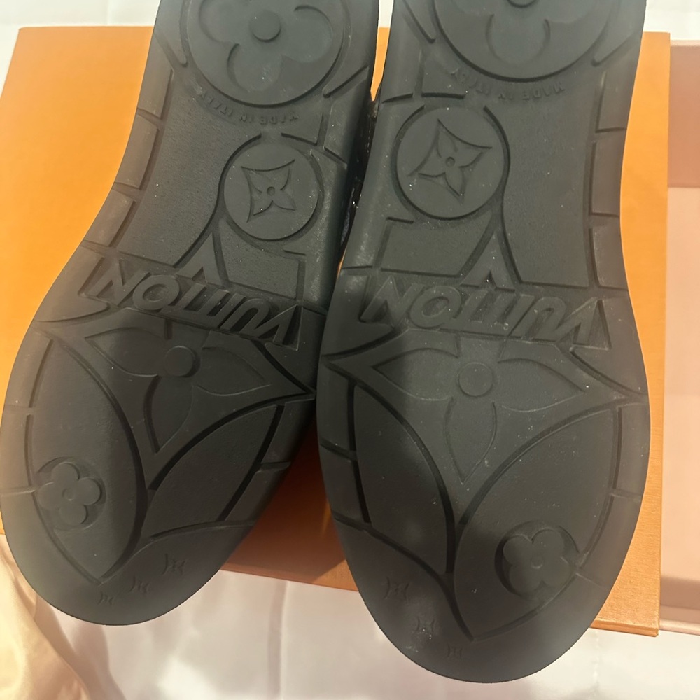 Louis Vuitton Black Monogram Slip-Ons - Picture 4 of 8